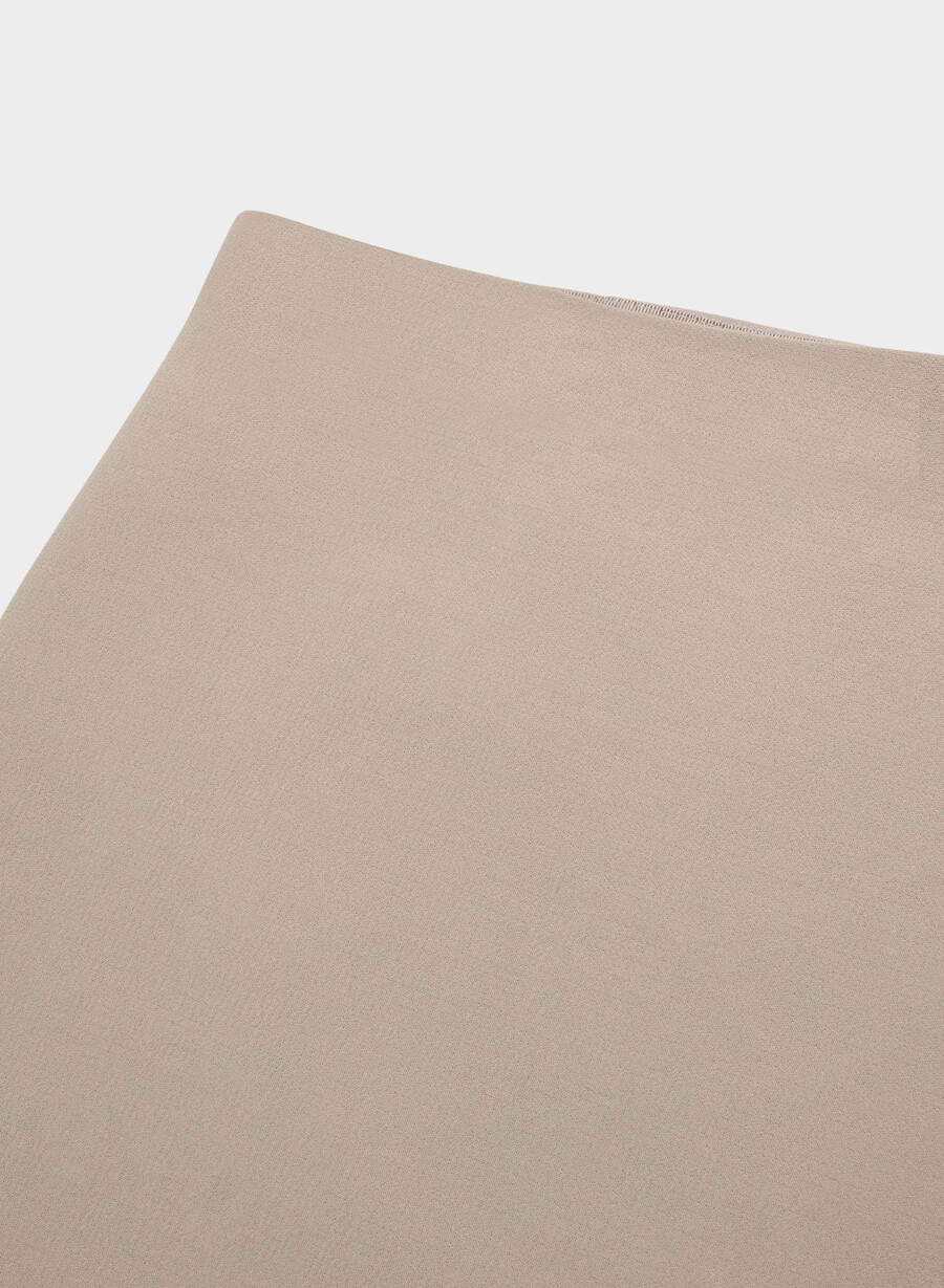 klassischer minirock – crepette nomad taupe