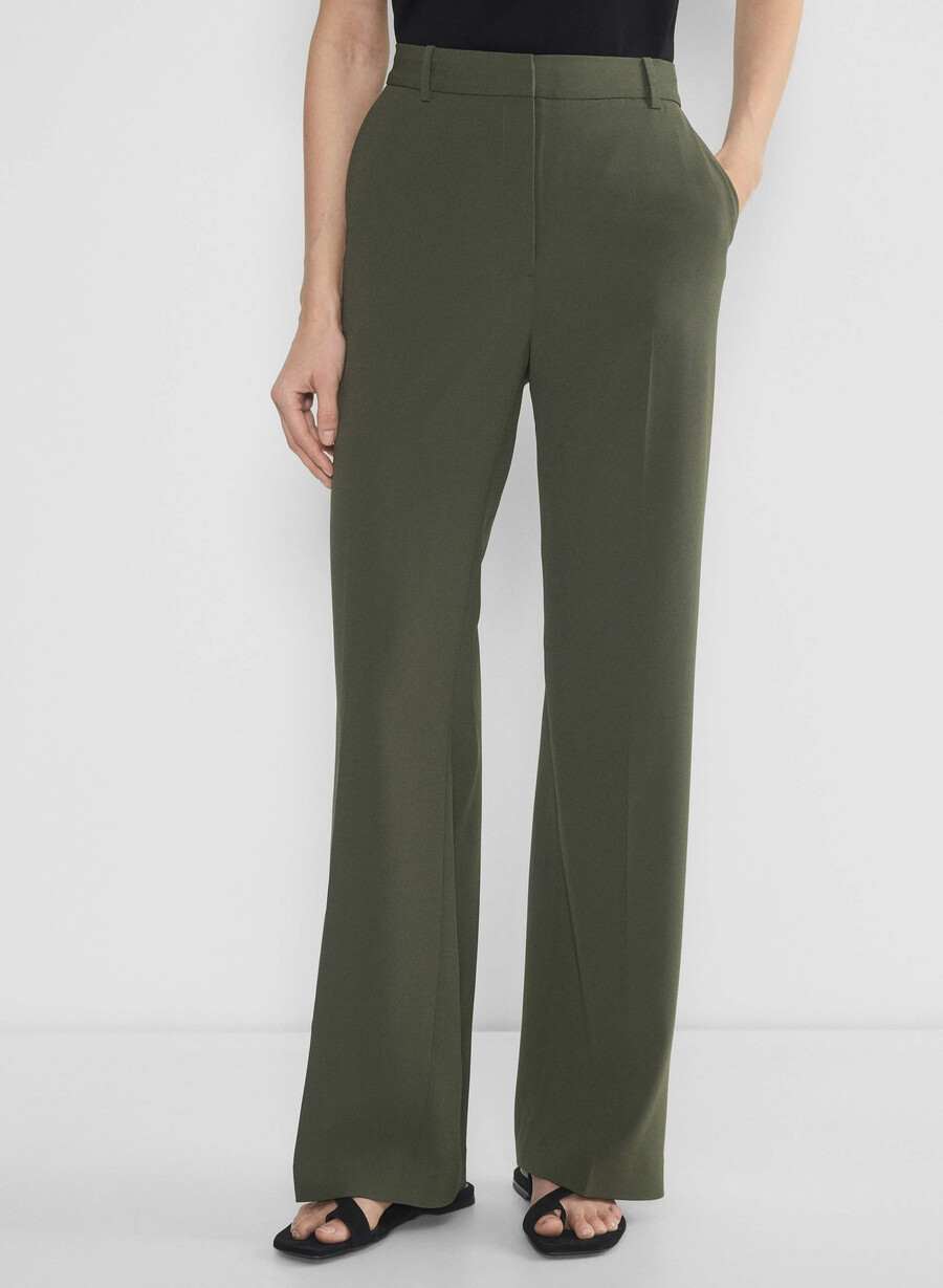 agency pant - mirror crepe dunkeloliv