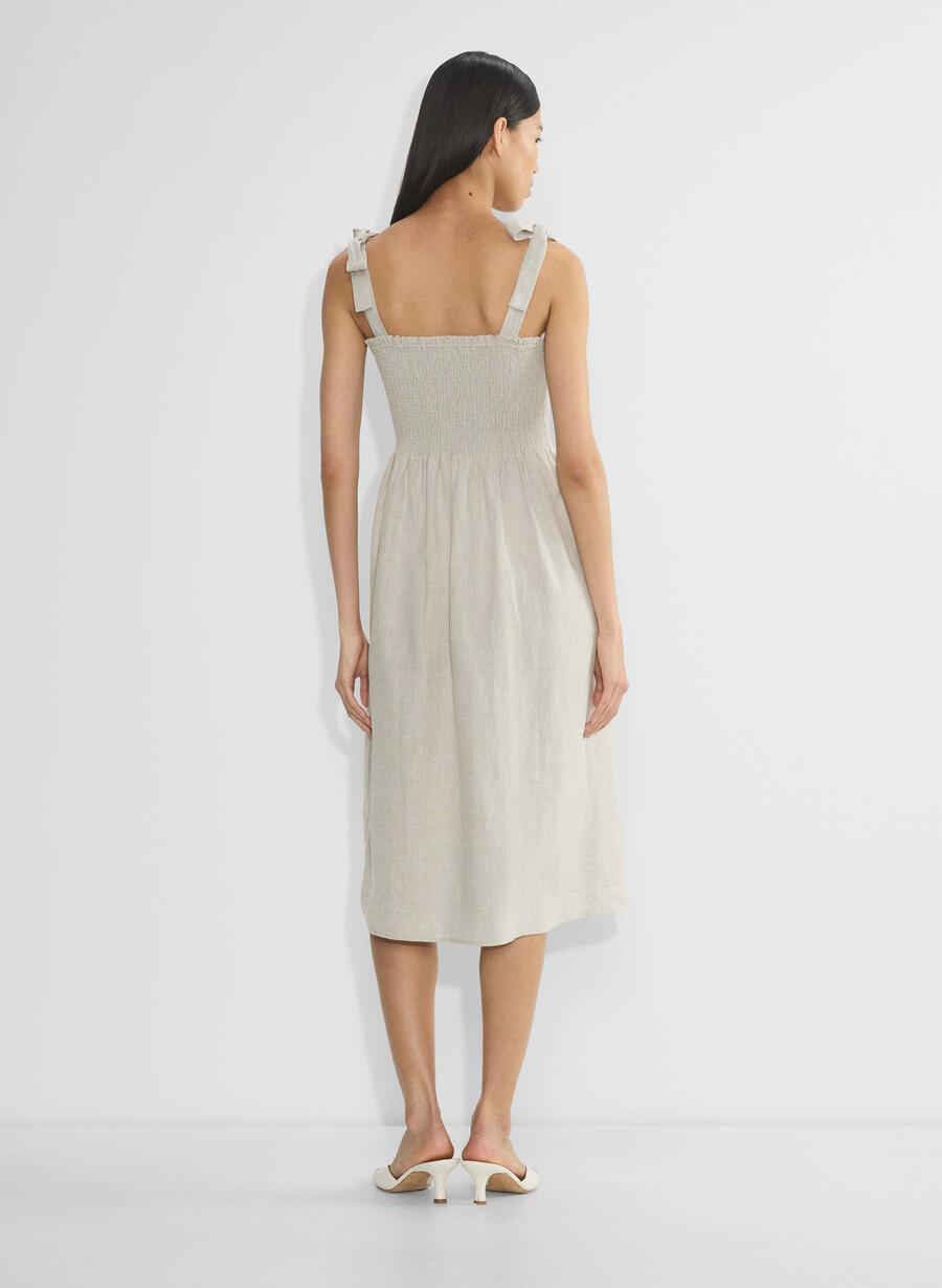 golden hour leinenkleid natural ecru