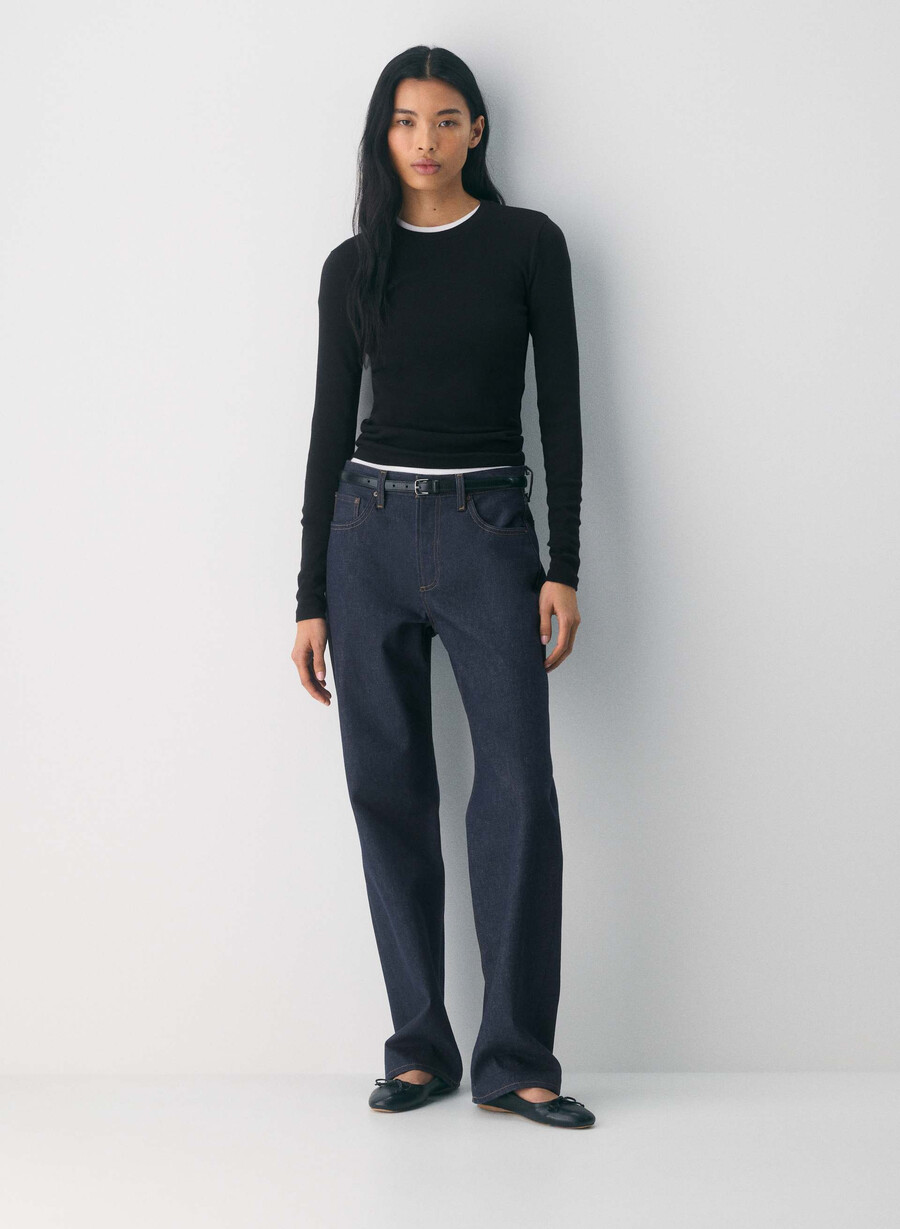 homestretch rib solo langarmshirt schwarz