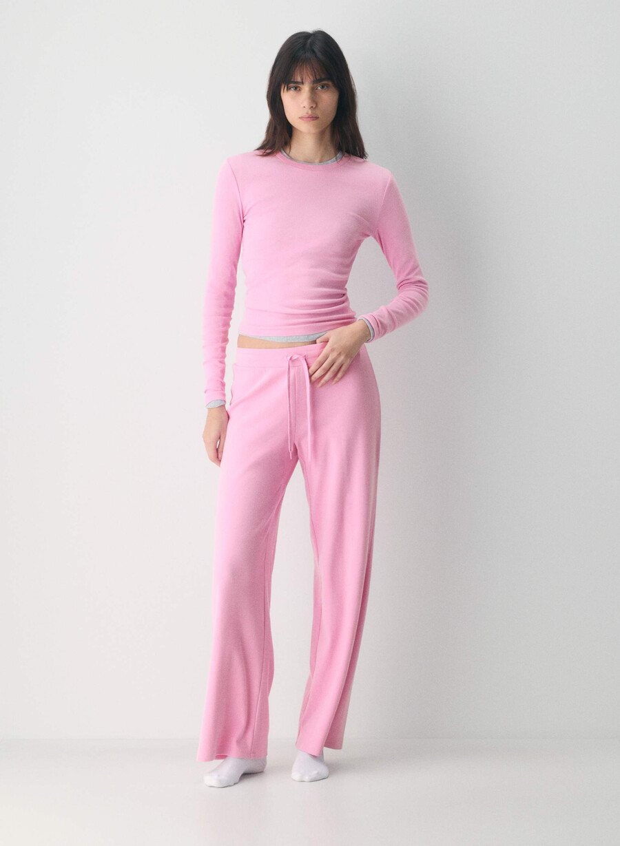 homestretch rib solo langarmshirt morganite pink