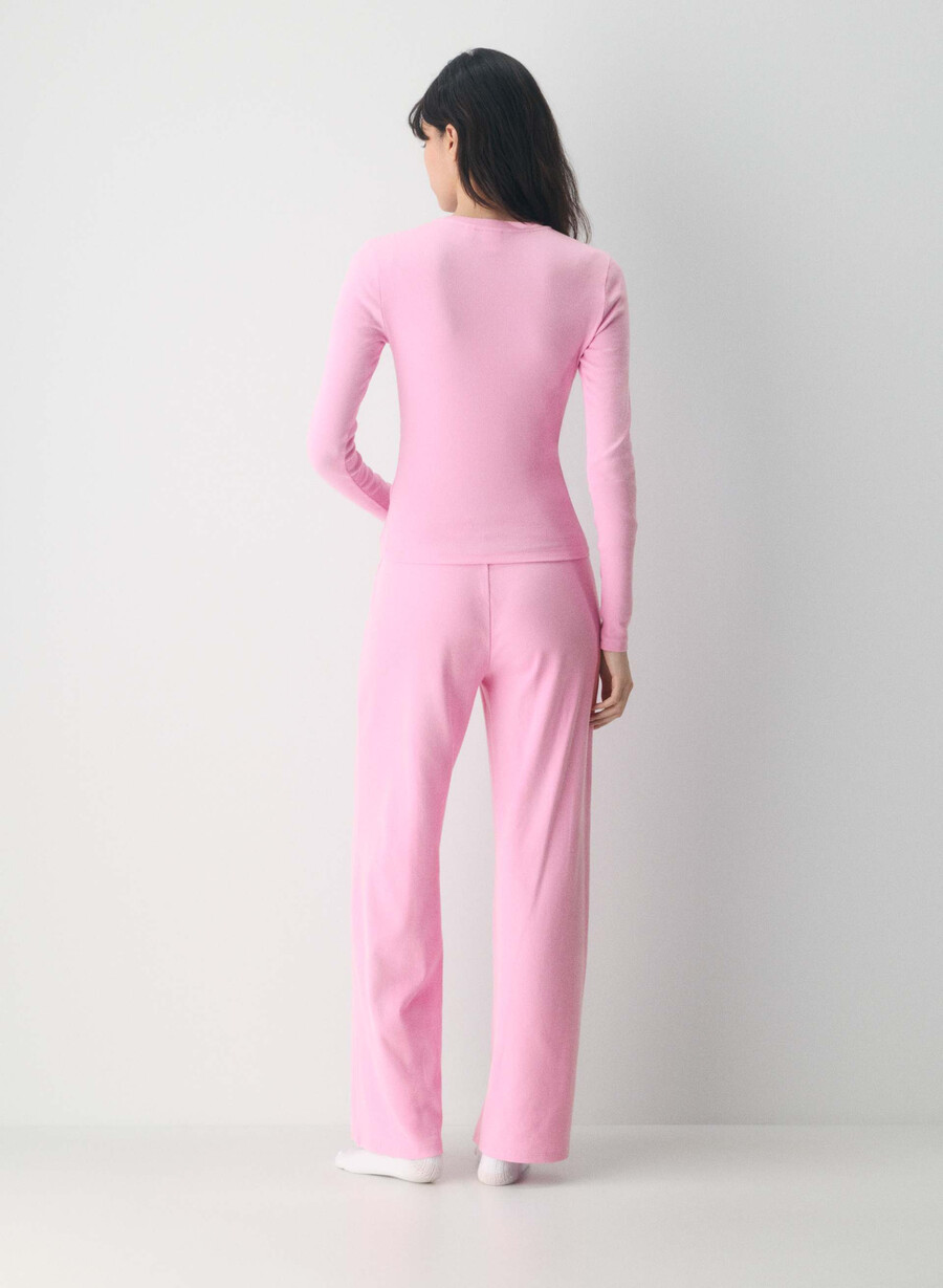 homestretch rib solo langarmshirt morganite pink