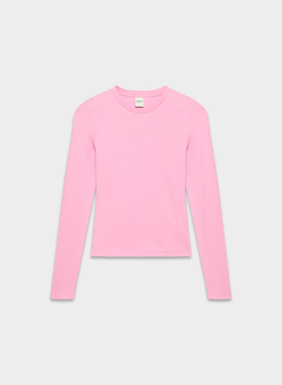 homestretch rib solo langarmshirt morganite pink