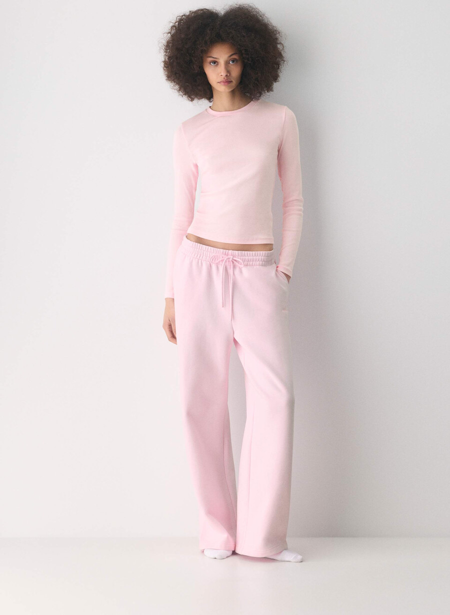 homestretch rib solo langarmshirt villa pink