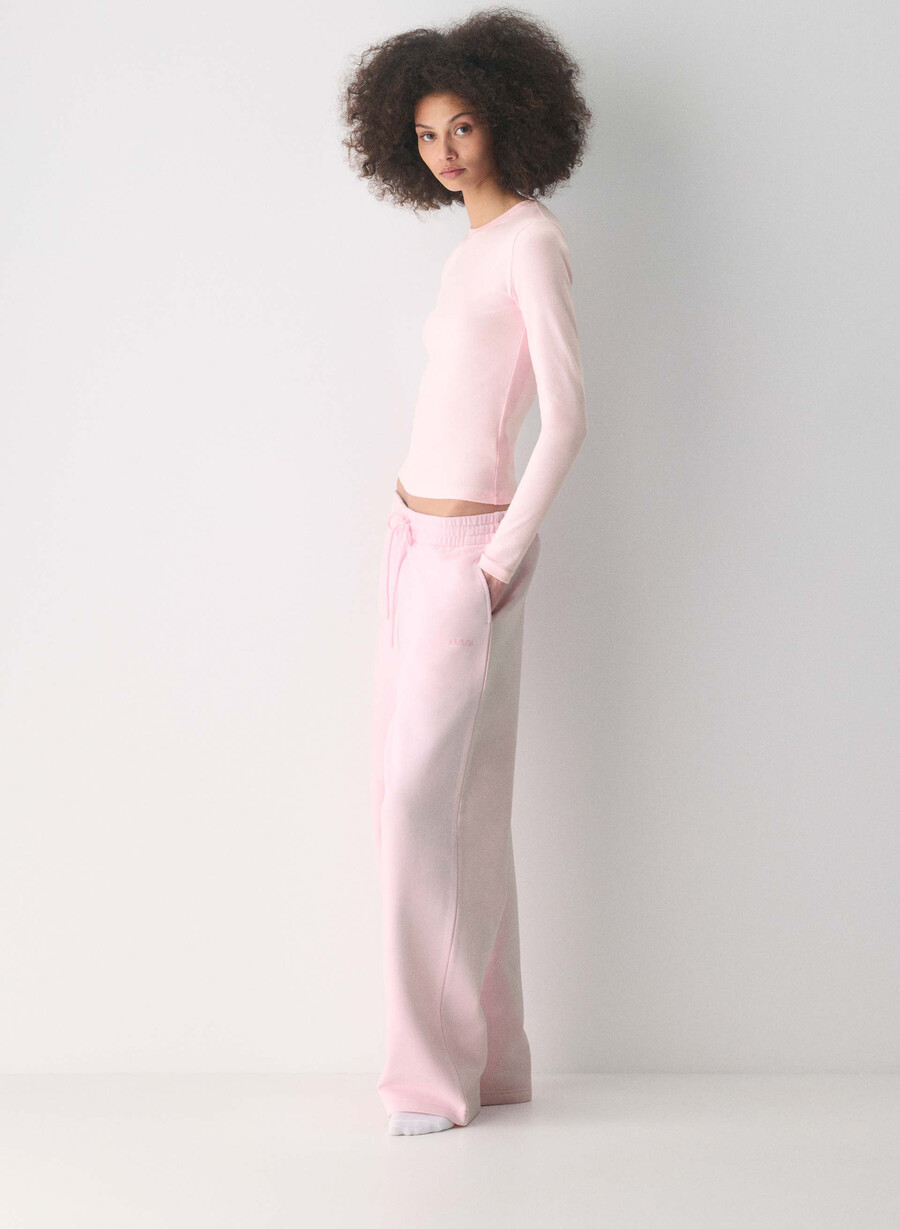 homestretch rib solo langarmshirt villa pink