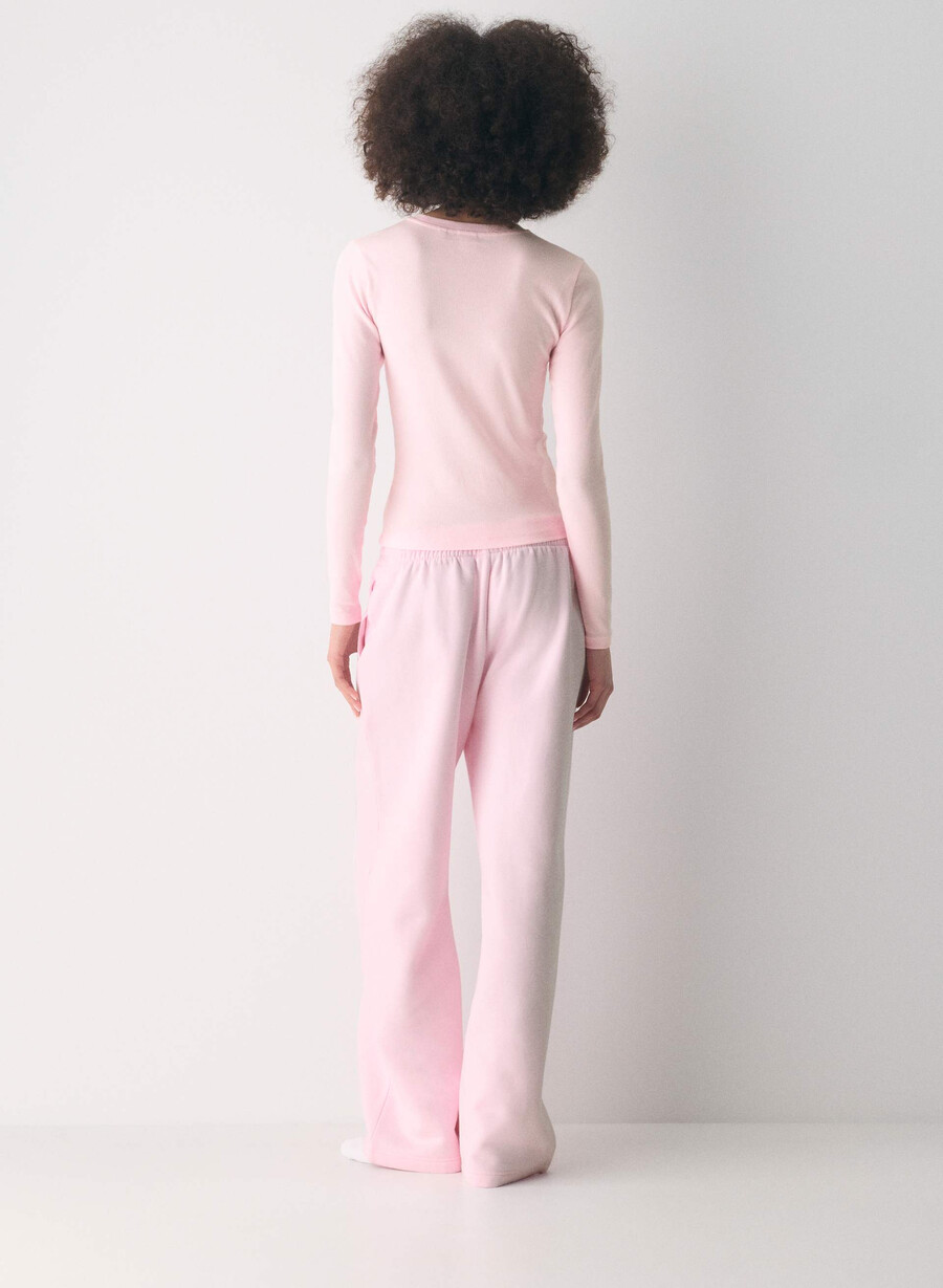 homestretch rib solo langarmshirt villa pink