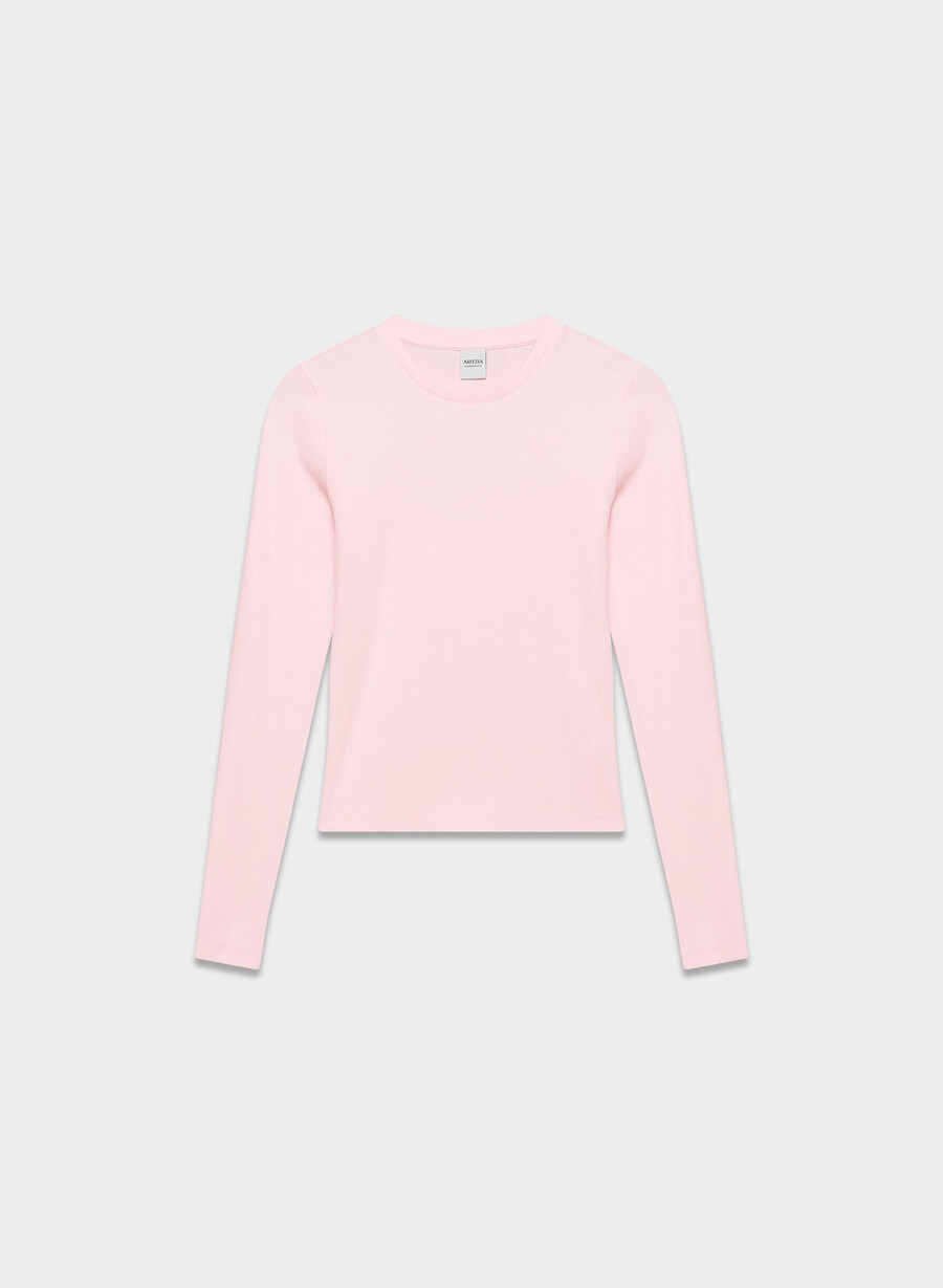 homestretch rib solo langarmshirt villa pink