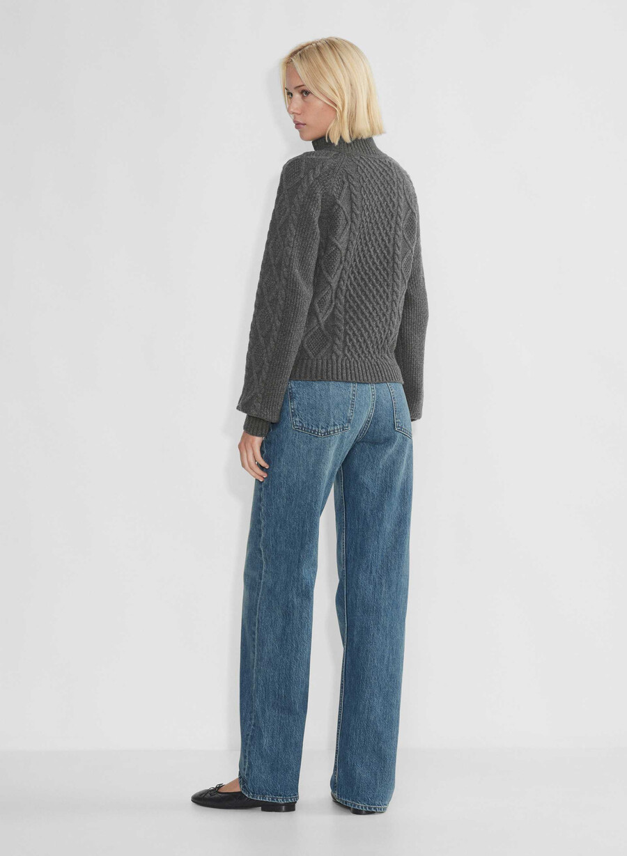 boreal 14 zip sweater heather charcoal