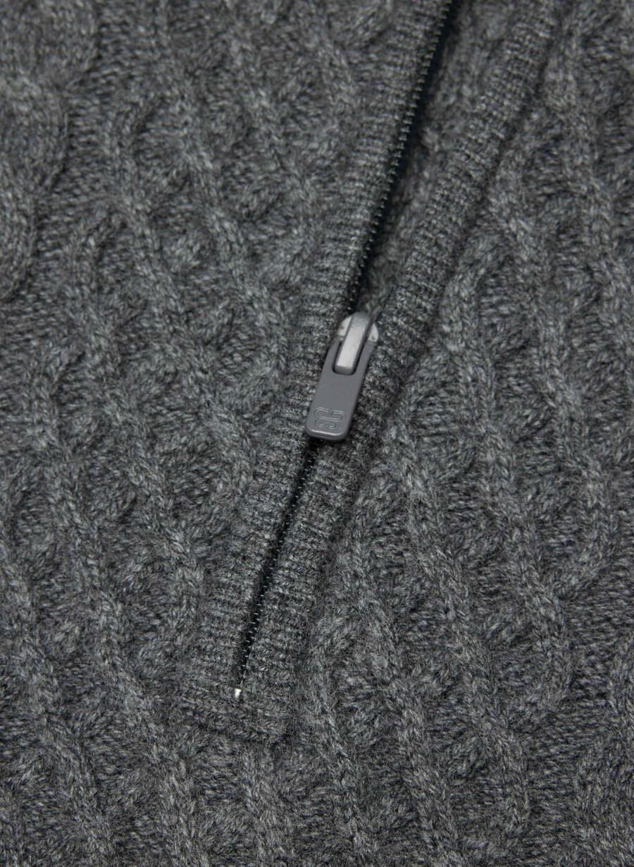 boreal 14 zip sweater heather charcoal