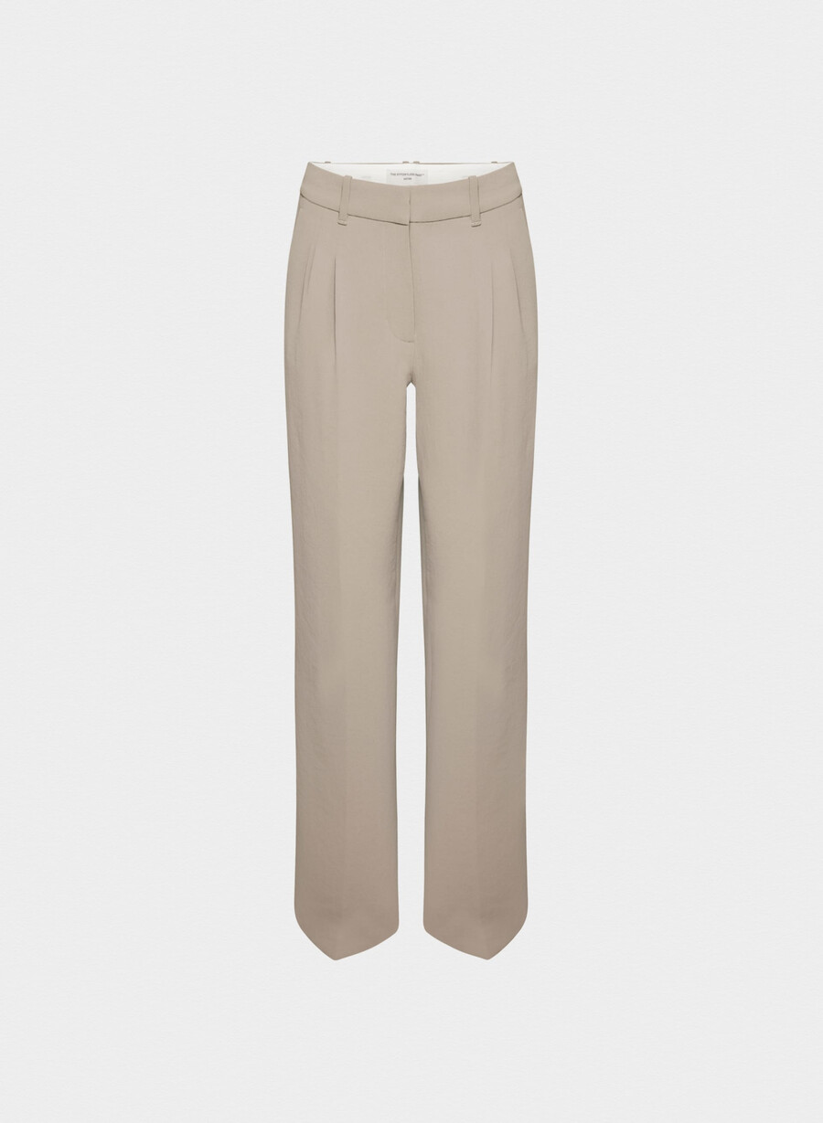 die mühelose hose mit niedrigem bund – crepette nomad taupe
