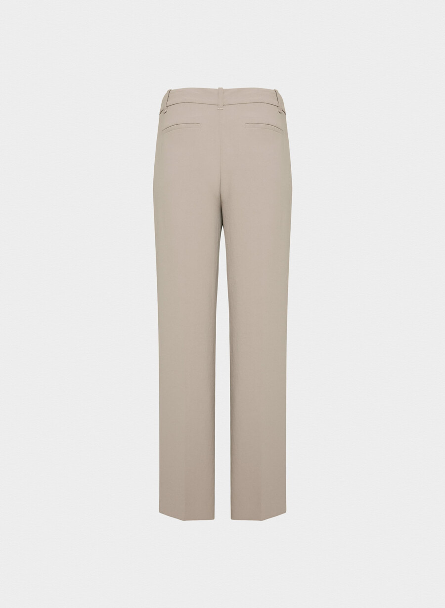 die mühelose hose mit niedrigem bund – crepette nomad taupe