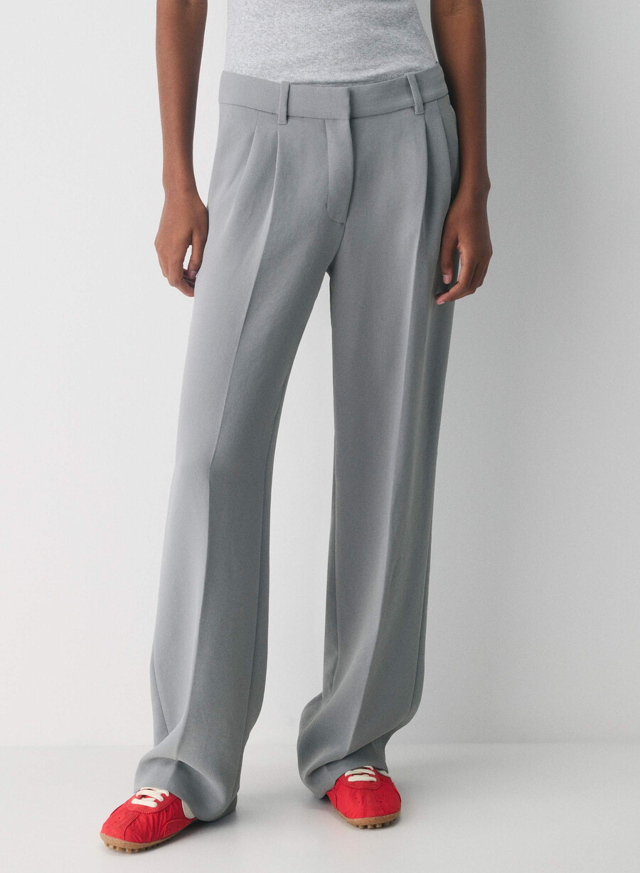 die effortless pant lo-rise – crepette riverstone grey