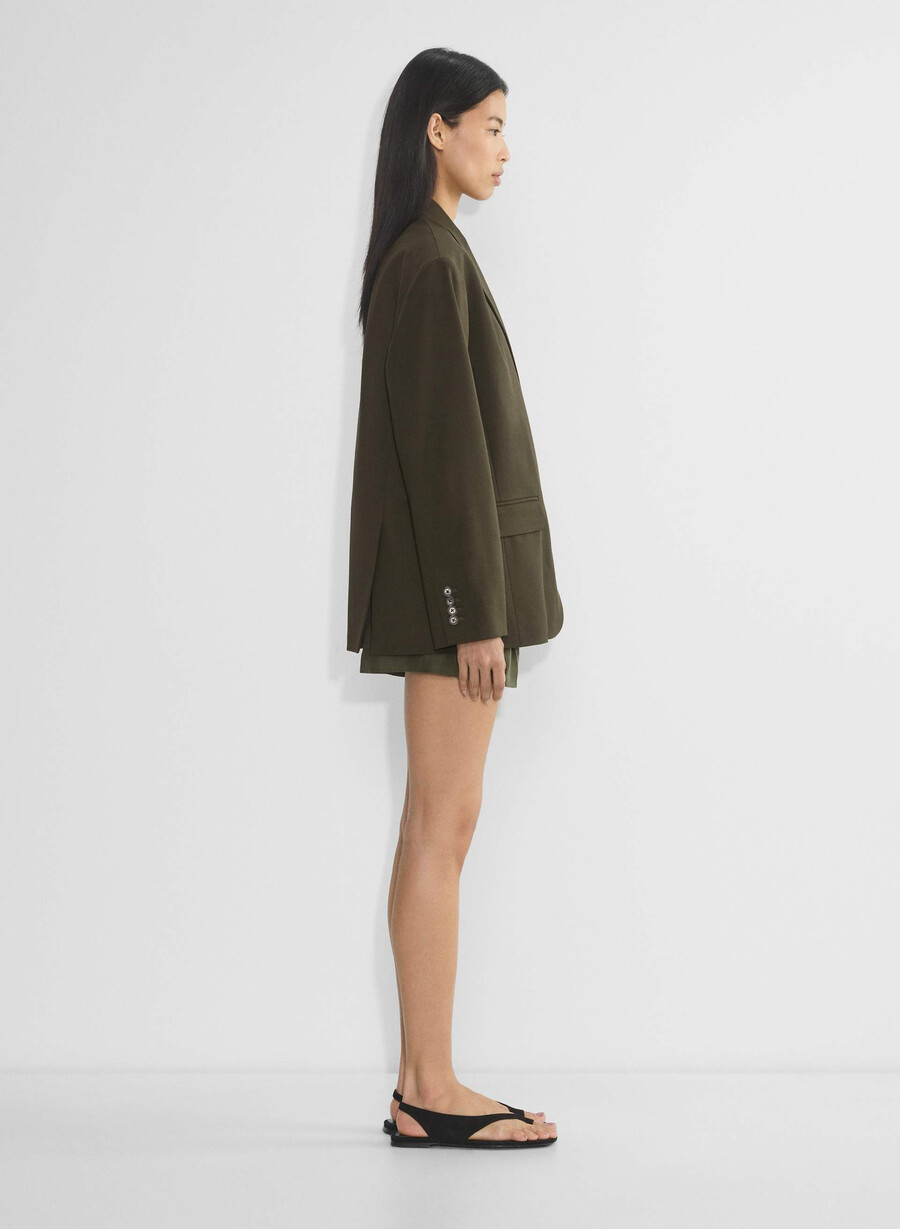 vogue blazer – city wool dunkeloliv