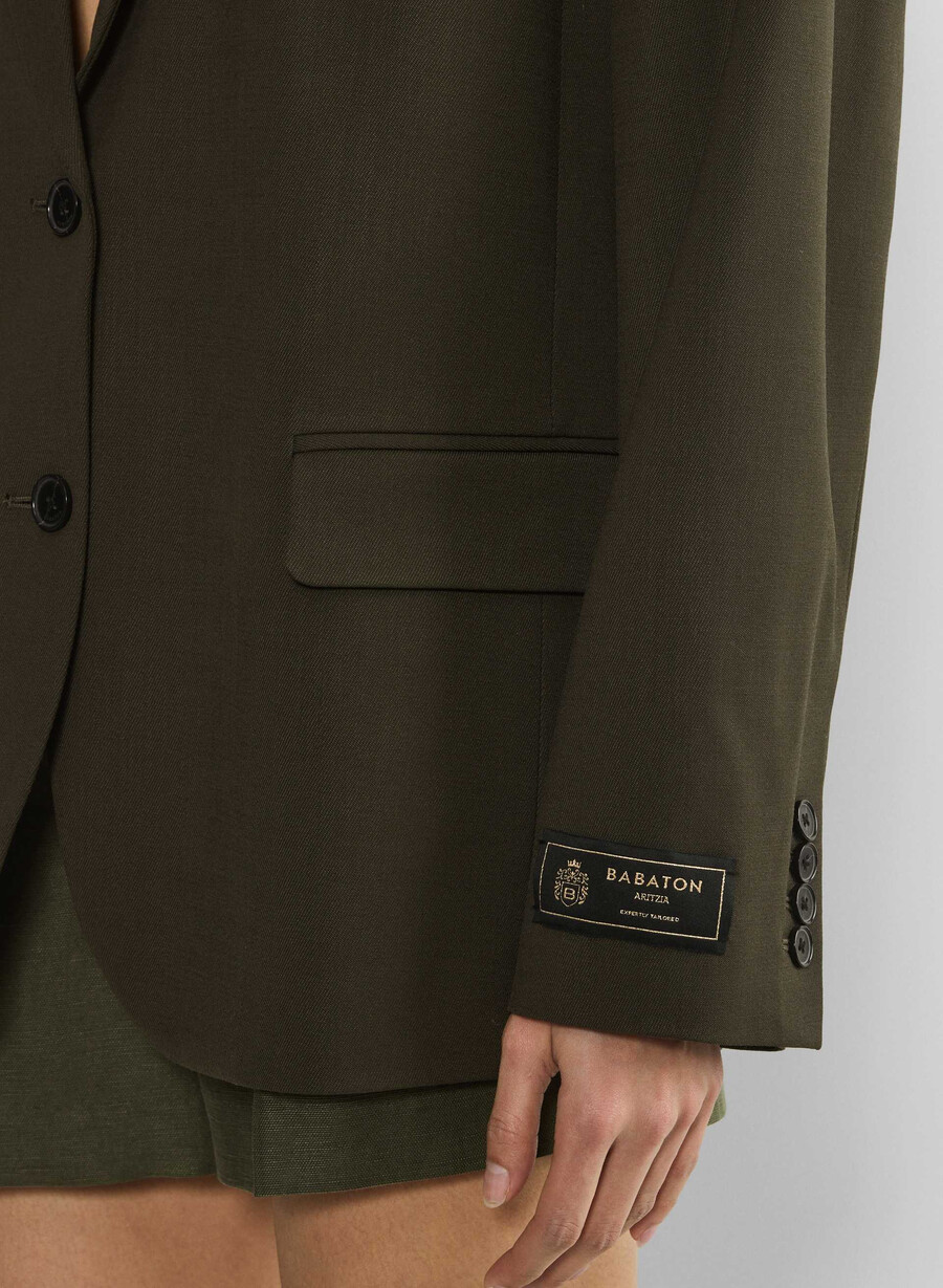 vogue blazer – city wool dunkeloliv