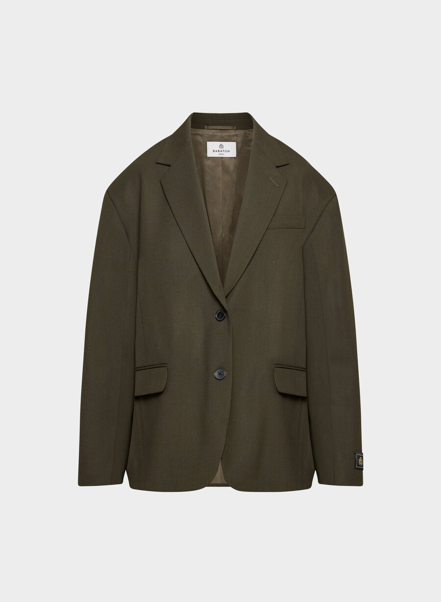 vogue blazer – city wool dunkeloliv