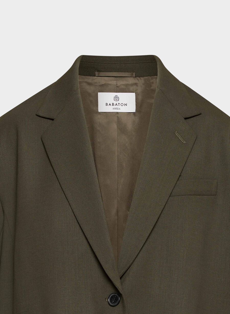 vogue blazer – city wool dunkeloliv