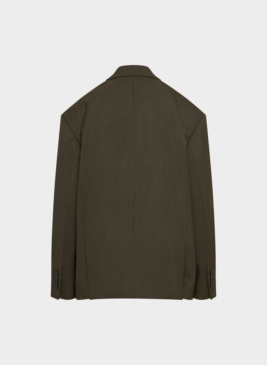 vogue blazer – city wool dunkeloliv