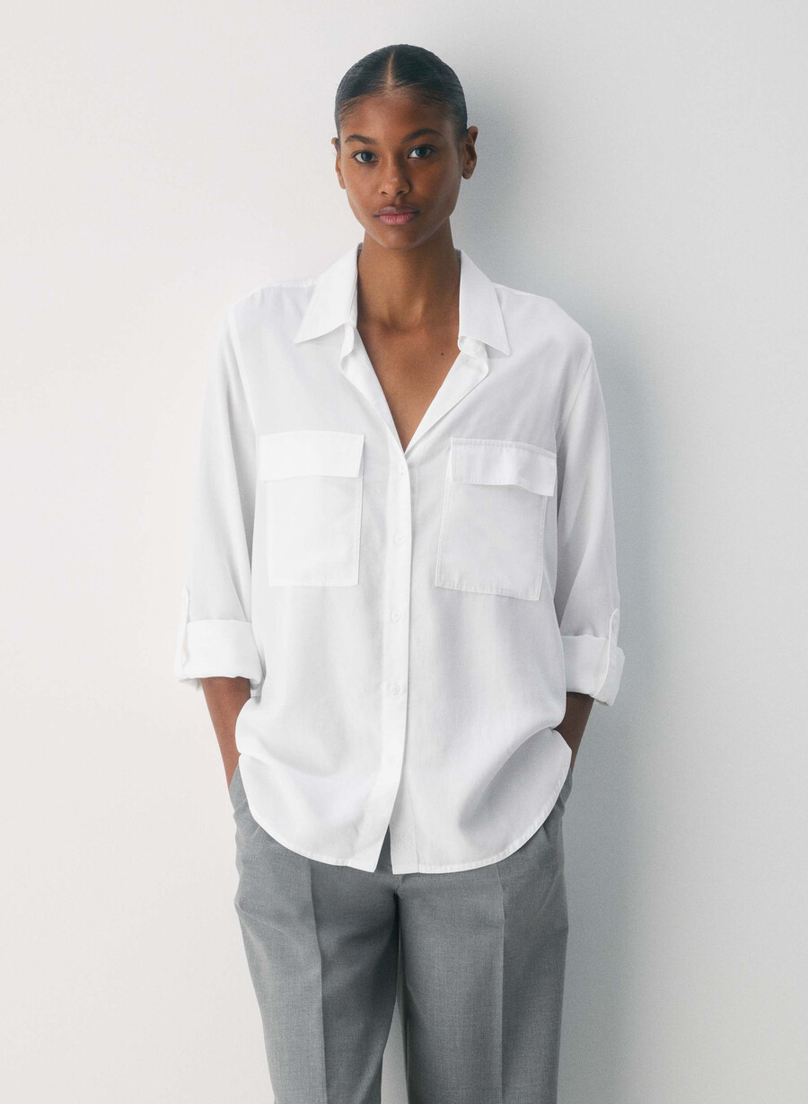 utility-hemd weiss