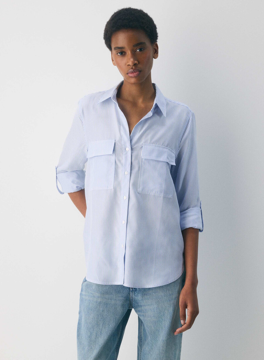 utility shirt wlsn strp crfl blwh