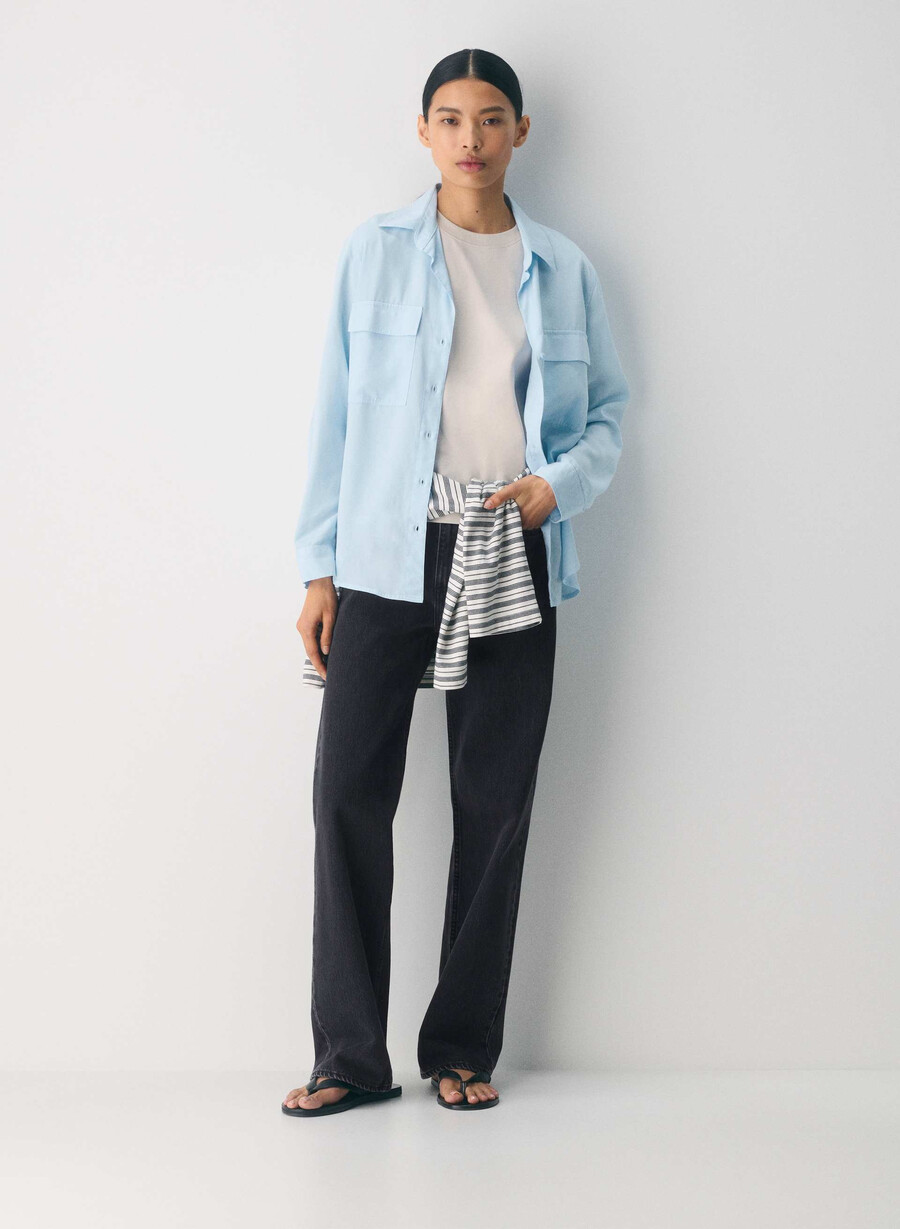 utility-hemd vintage vll blau