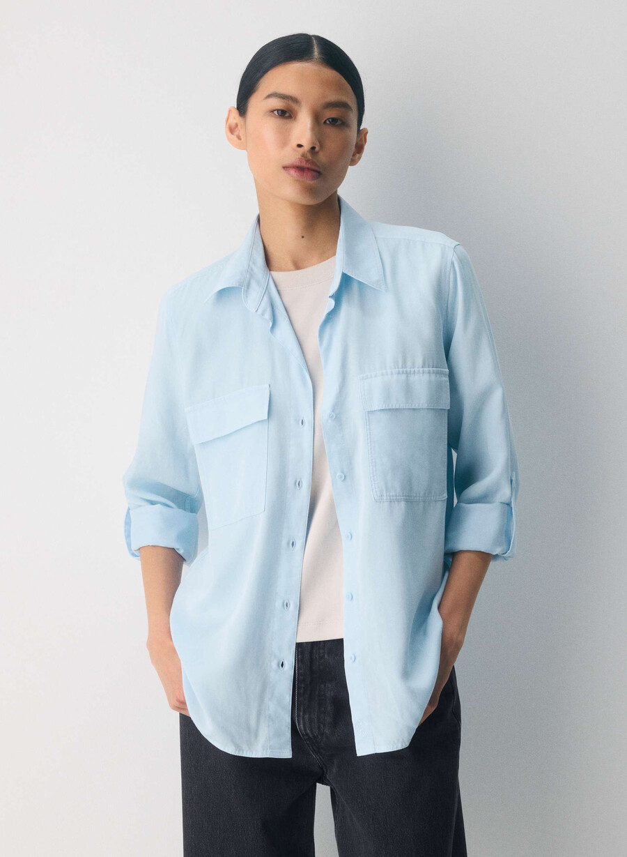 utility-hemd vintage vll blau
