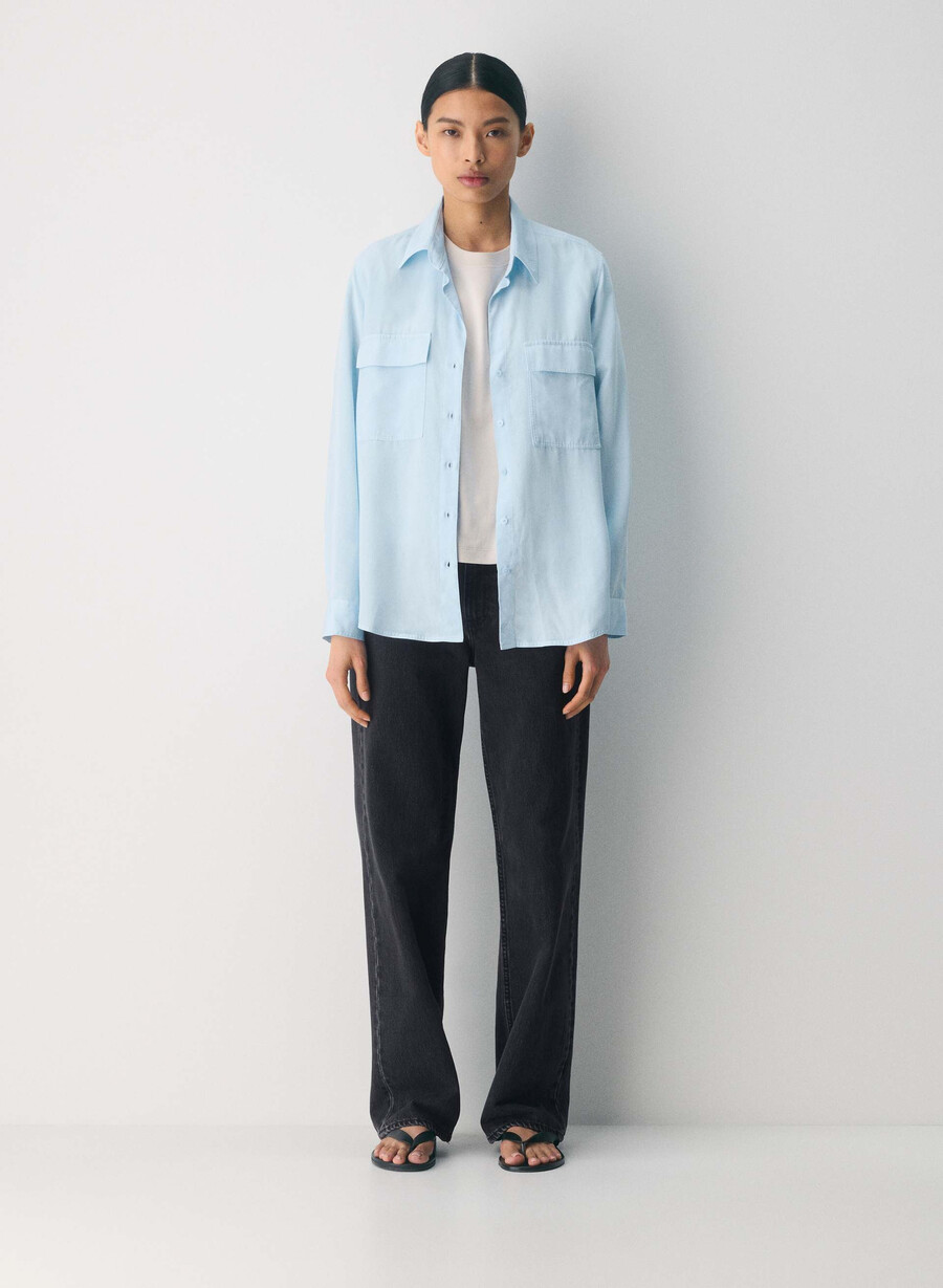 utility-hemd vintage vll blau