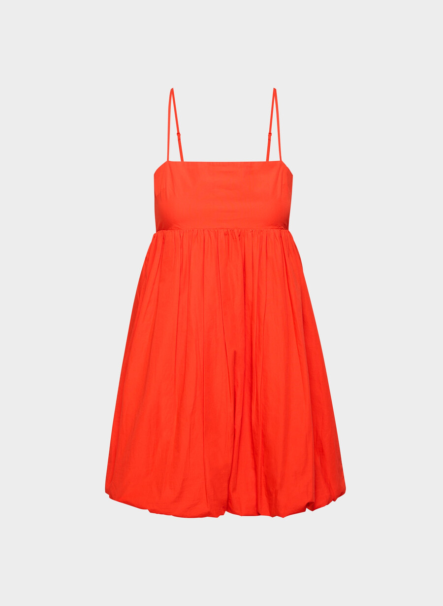 elio popeline-kleid mohnrot