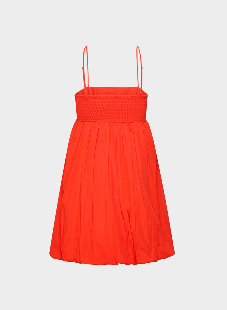 elio popeline-kleid mohnrot