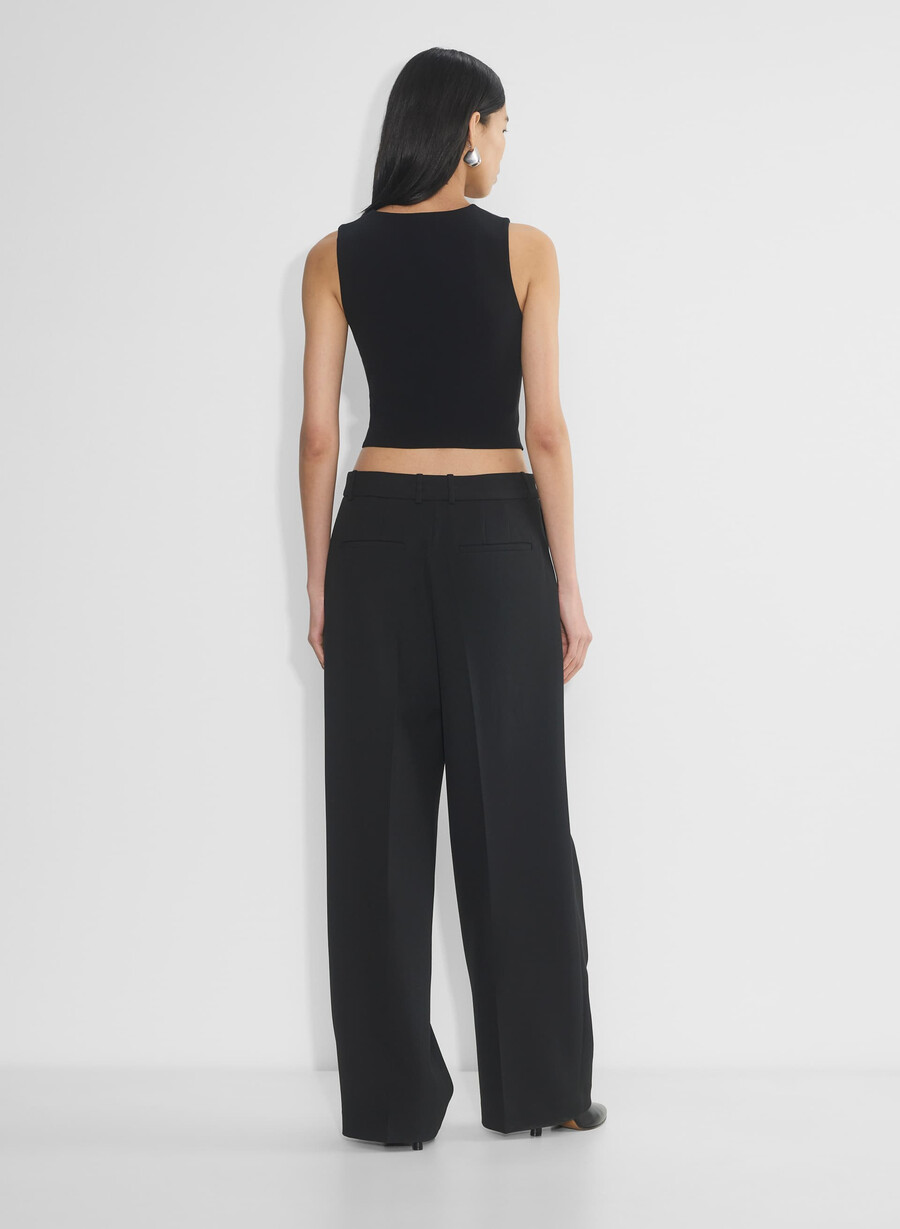 deniro weste - mirror crepe schwarz