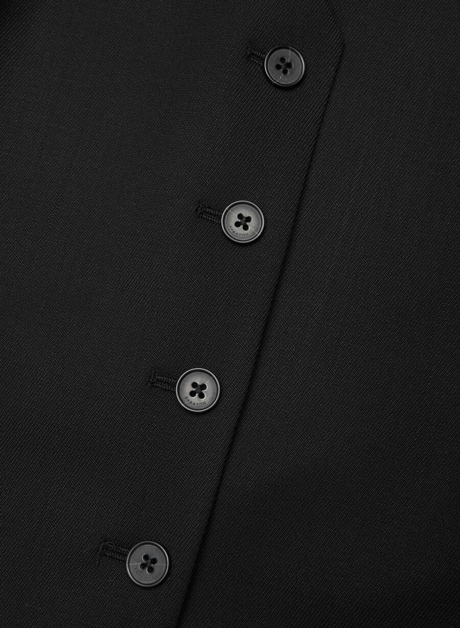 deniro weste - mirror crepe schwarz