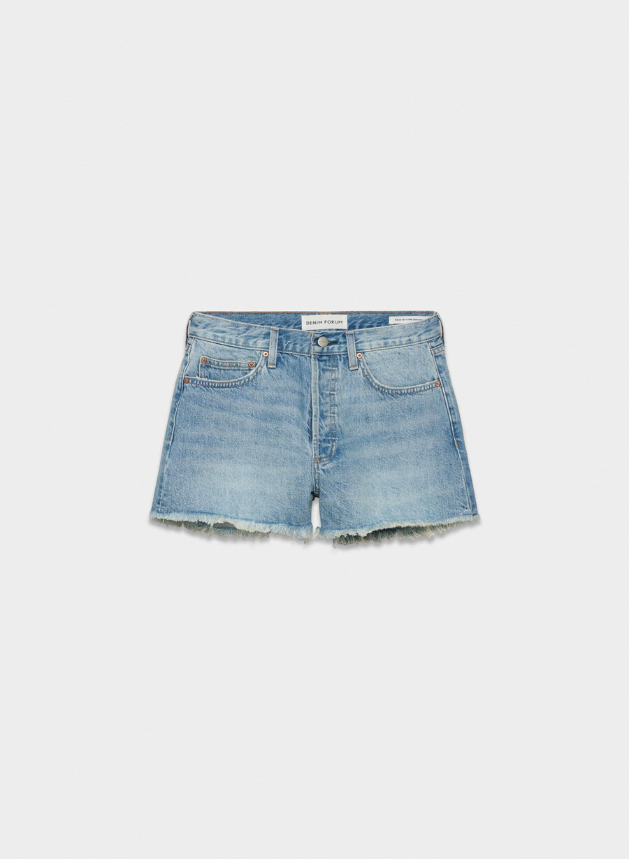 denim forum the ex-boyfriend hi-rise denim short 7 yrs bleu taboo