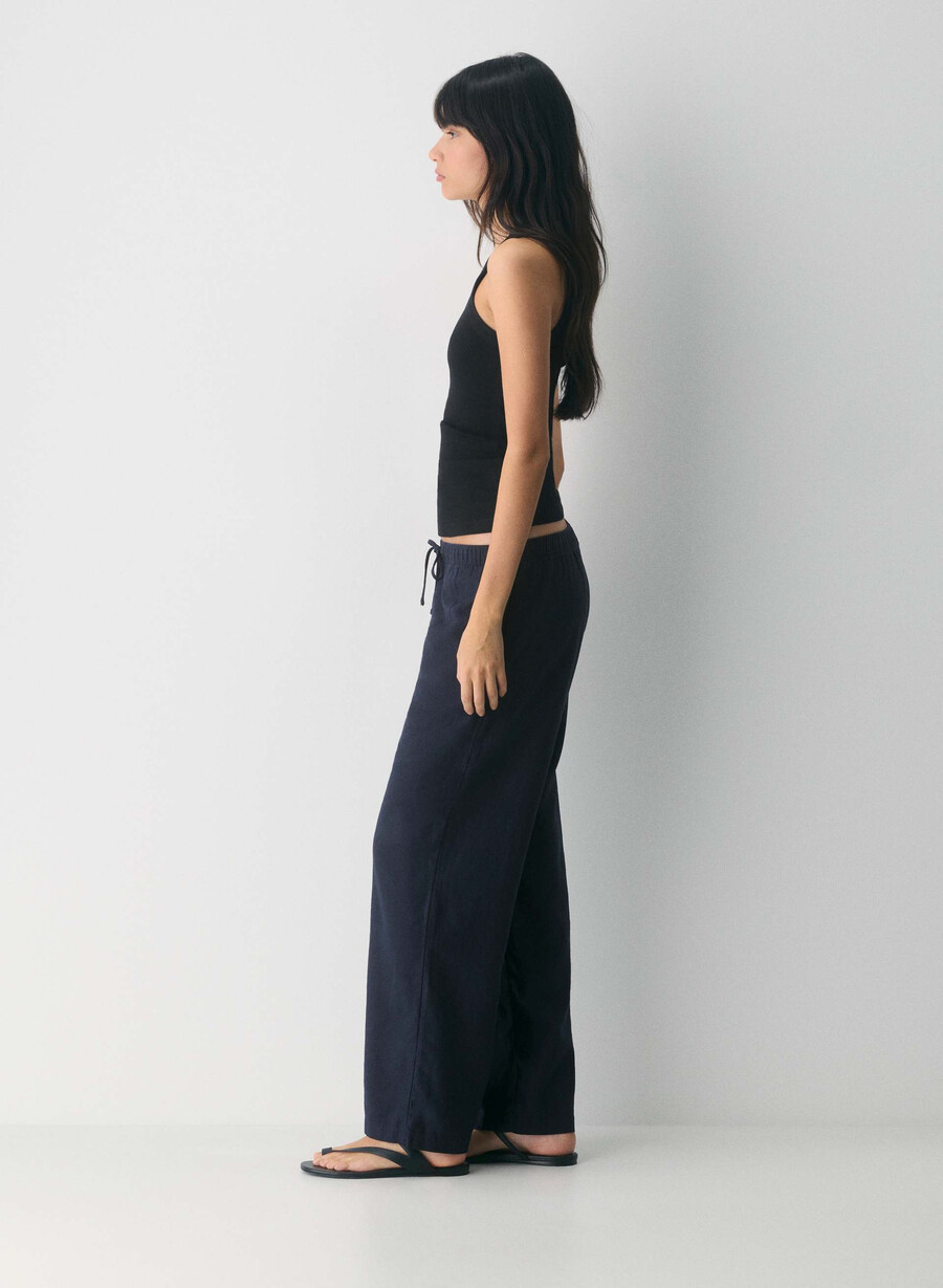 sontag leinenhose schwarz