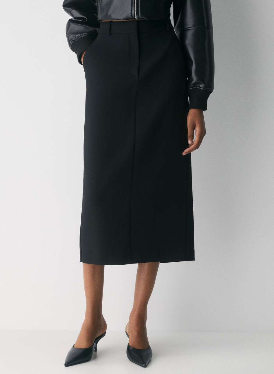 chisel maxi skirt - reessential har check mc brmb