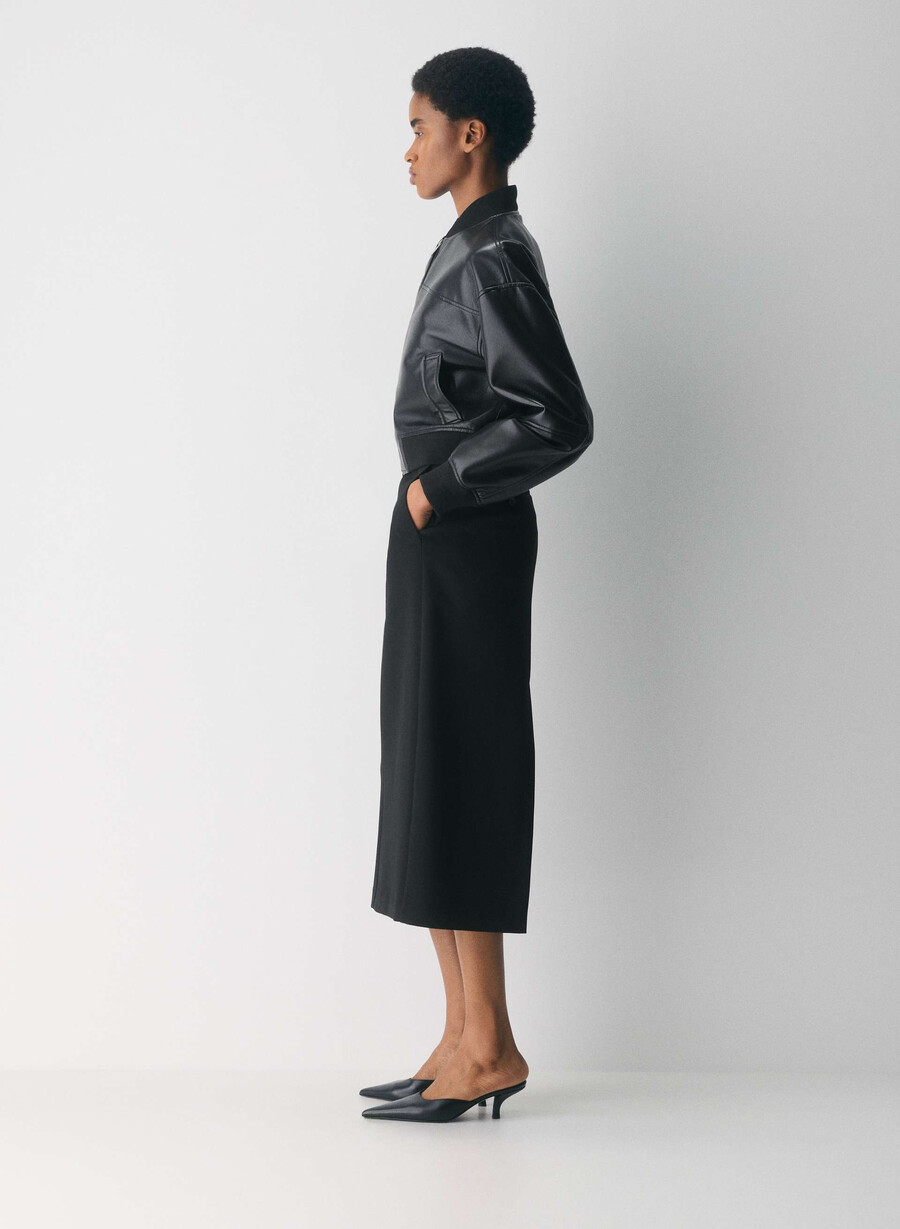 chisel maxi skirt - reessential har check mc brmb
