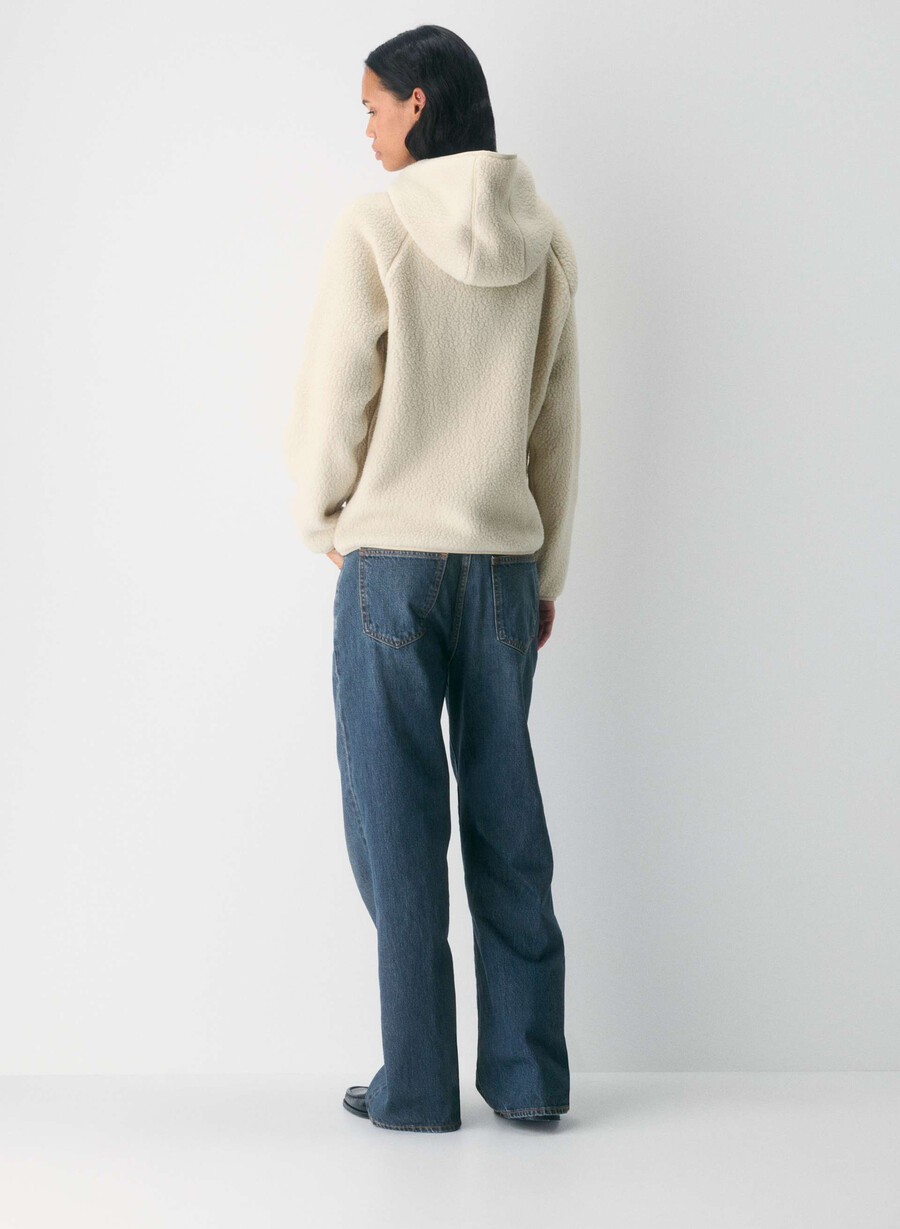 polartec thermal pro raglan-kapuzenpullover mit reißverschluss mullein