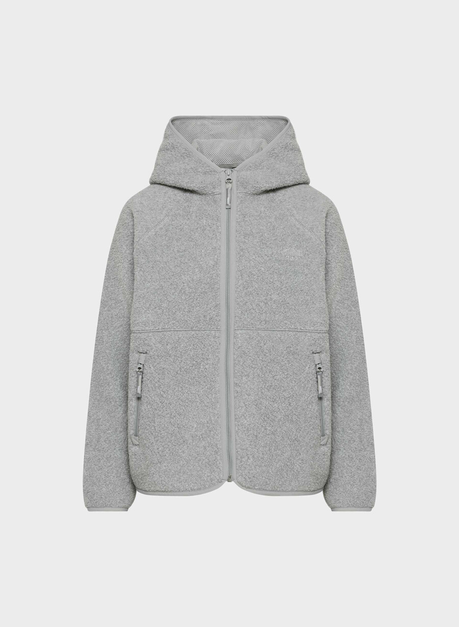 polartec thermal pro raglan-kapuzenpullover mit reißverschluss meliertes sportgrün