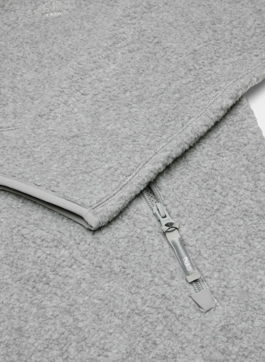 polartec thermal pro raglan-kapuzenpullover mit reißverschluss meliertes sportgrün