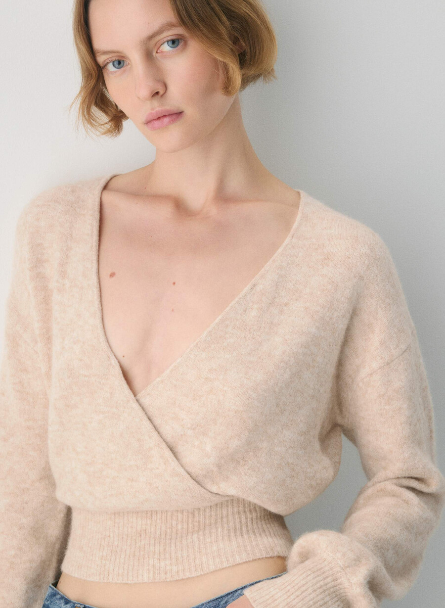 softspoke dear sweater heather light oatmeal