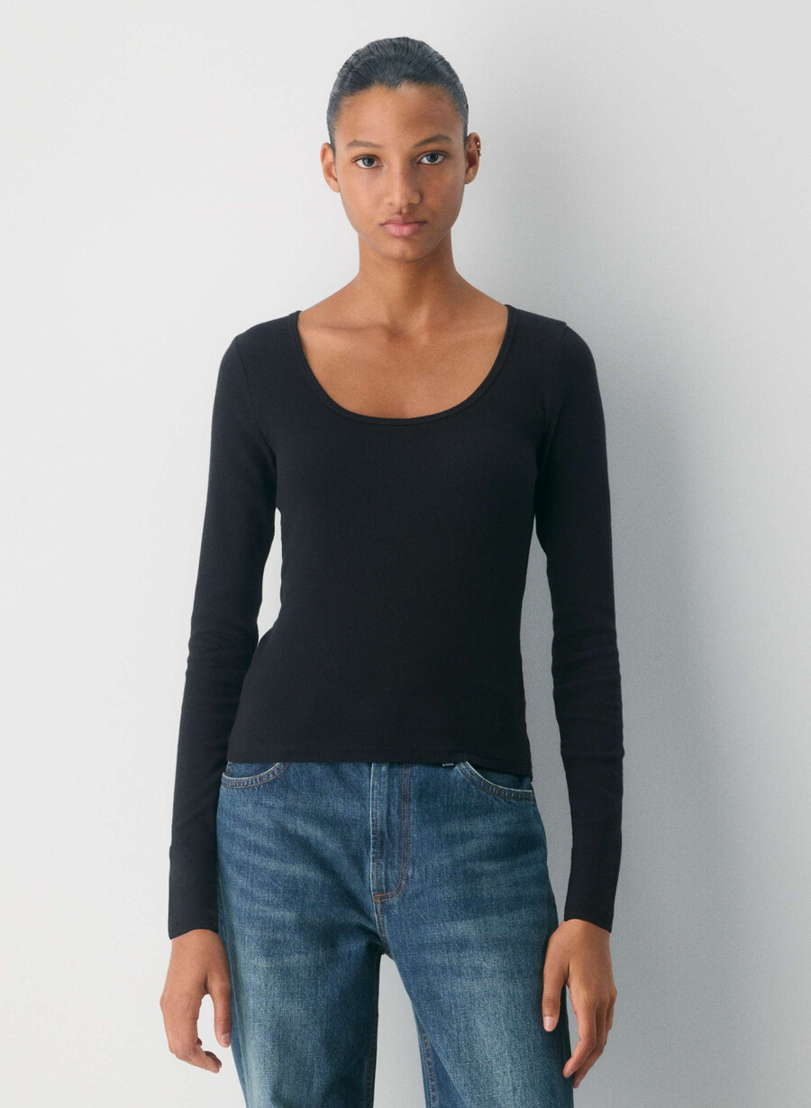 homestretch rib equalizer langarmshirt schwarz