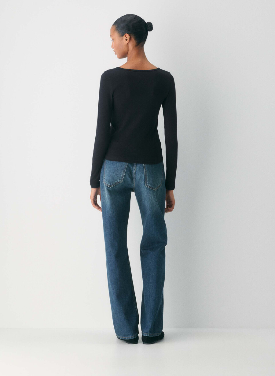 homestretch rib equalizer langarmshirt schwarz