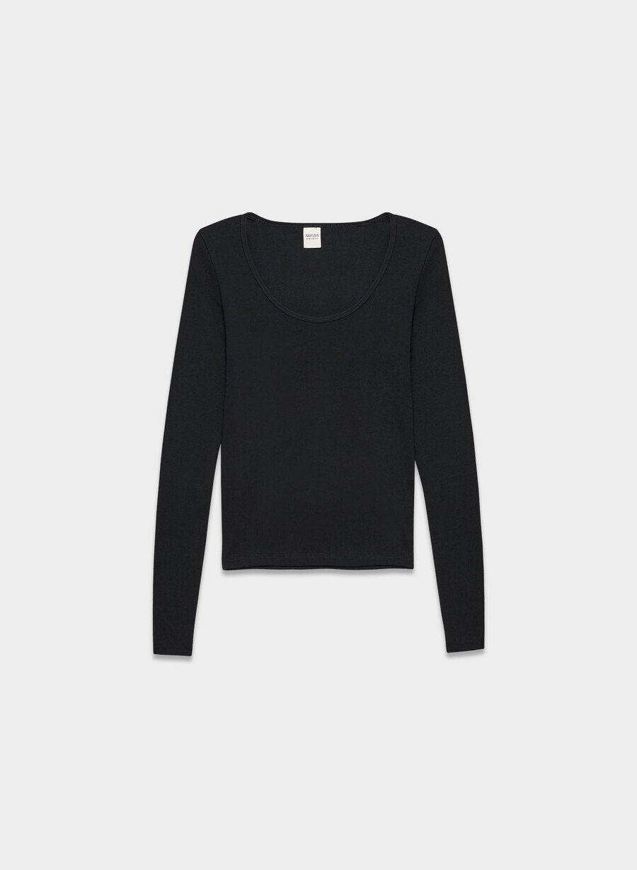 homestretch rib equalizer langarmshirt schwarz