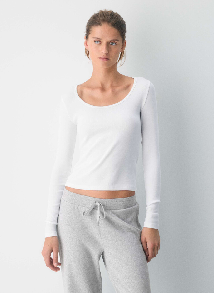 homestretch rib equalizer langarmshirt weiss