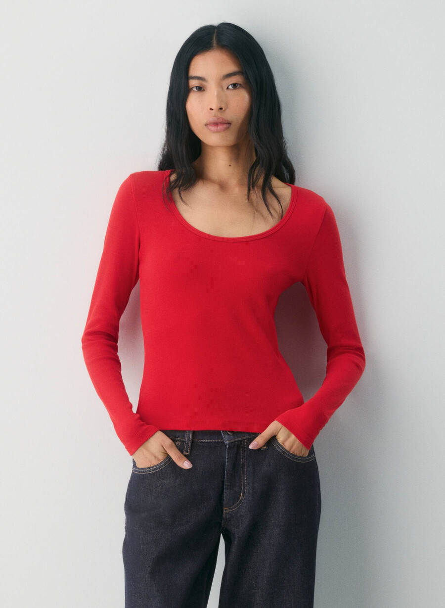 homestretch rib equalizer langarmshirt blinkendes rot