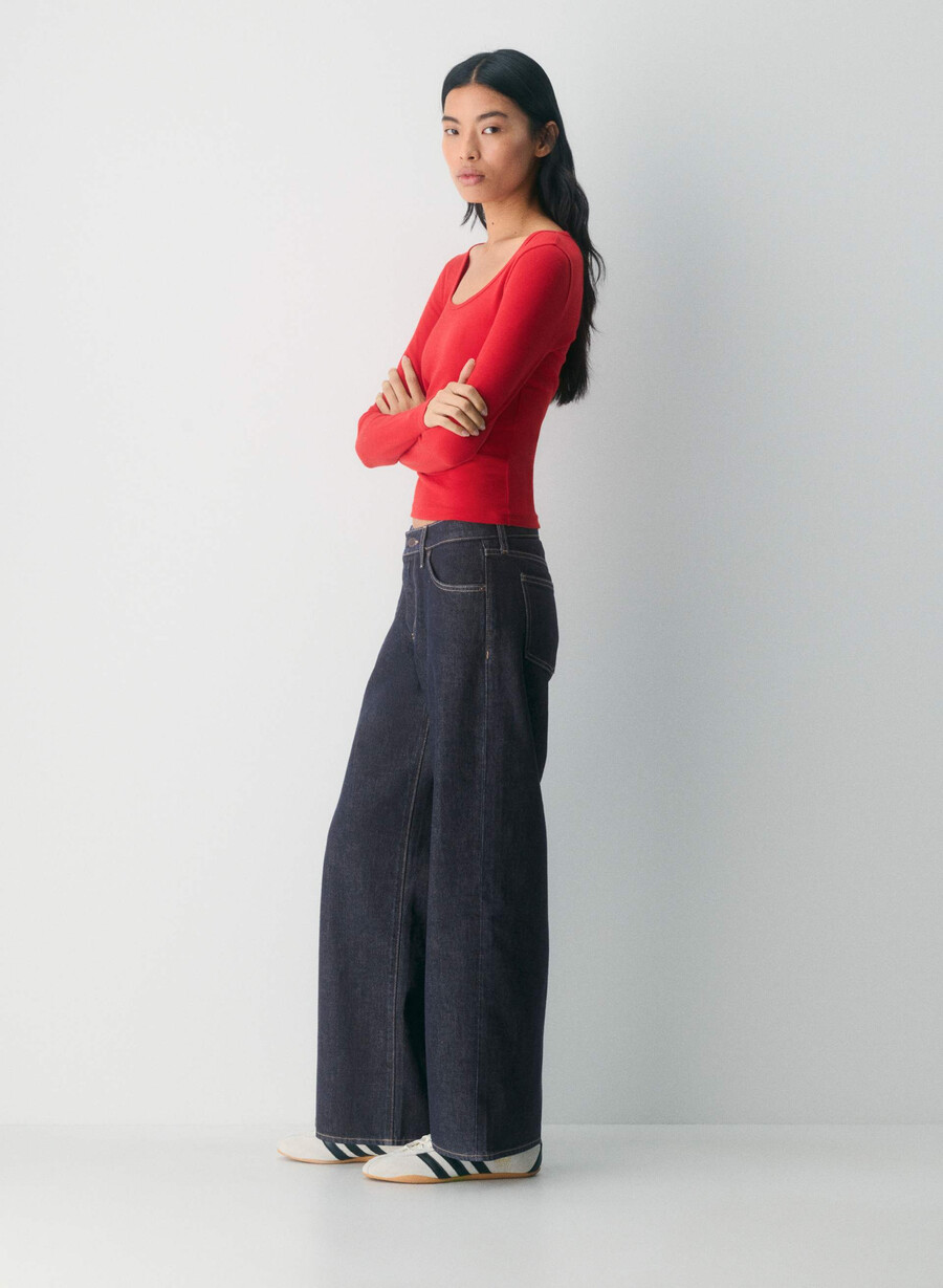 homestretch rib equalizer langarmshirt blinkendes rot