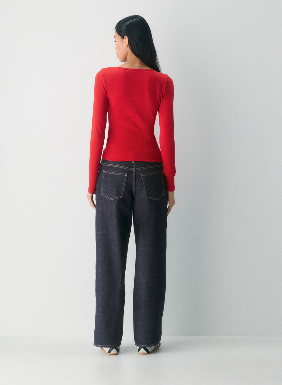homestretch rib equalizer langarmshirt blinkendes rot
