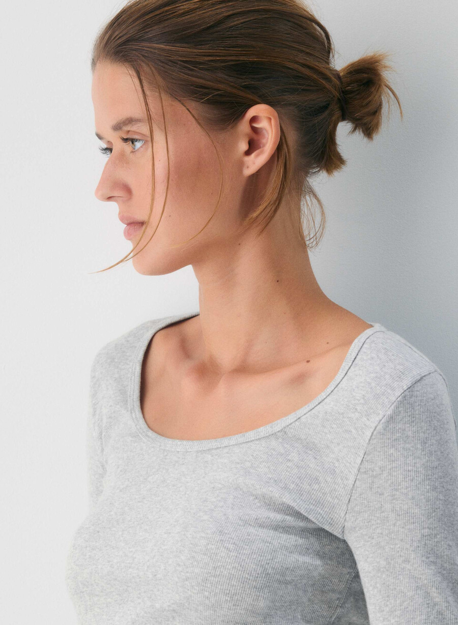 homestretch rib equalizer langarmshirt heather chrome