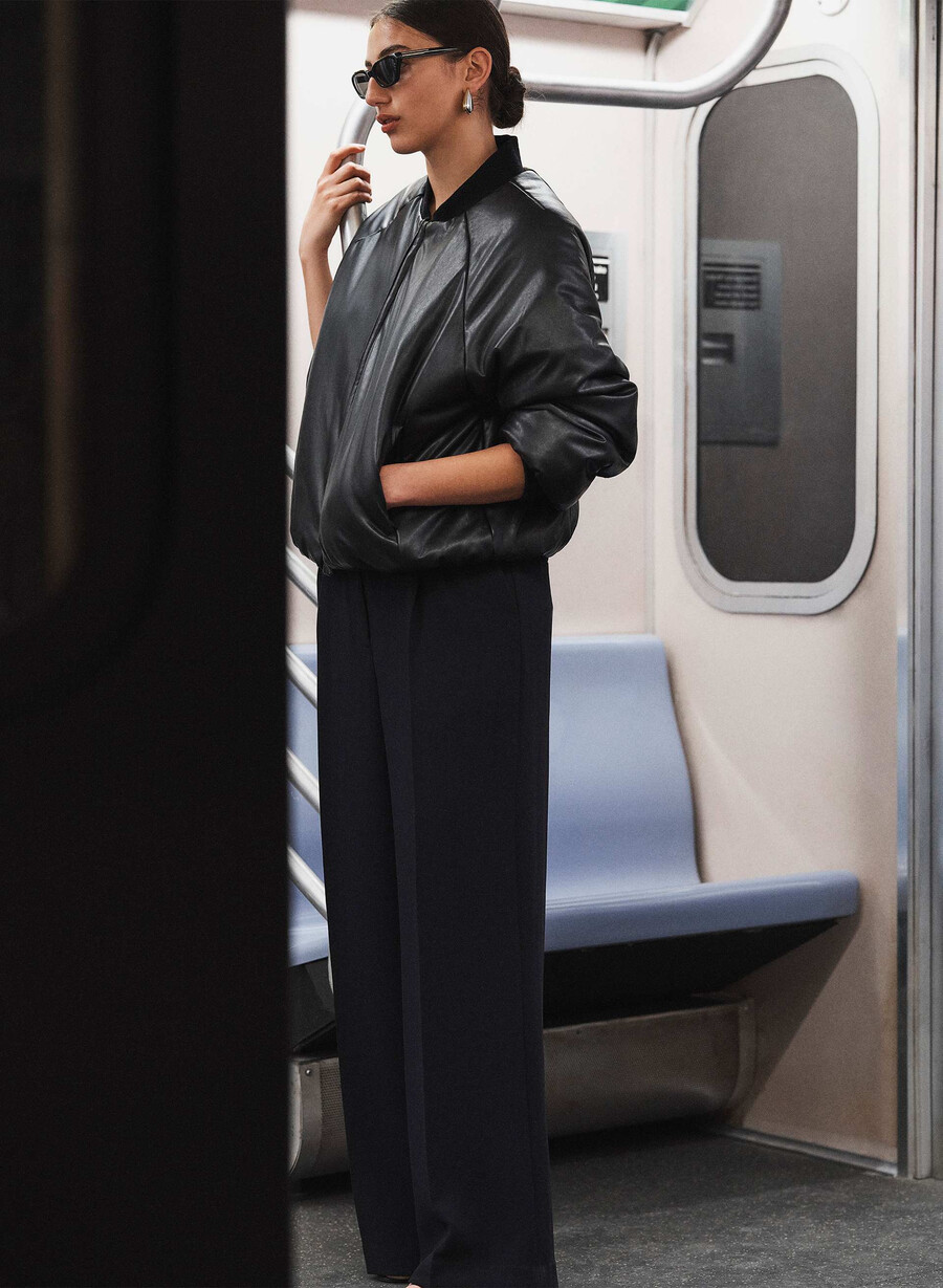 die effortless pant weite - crepette schwarz