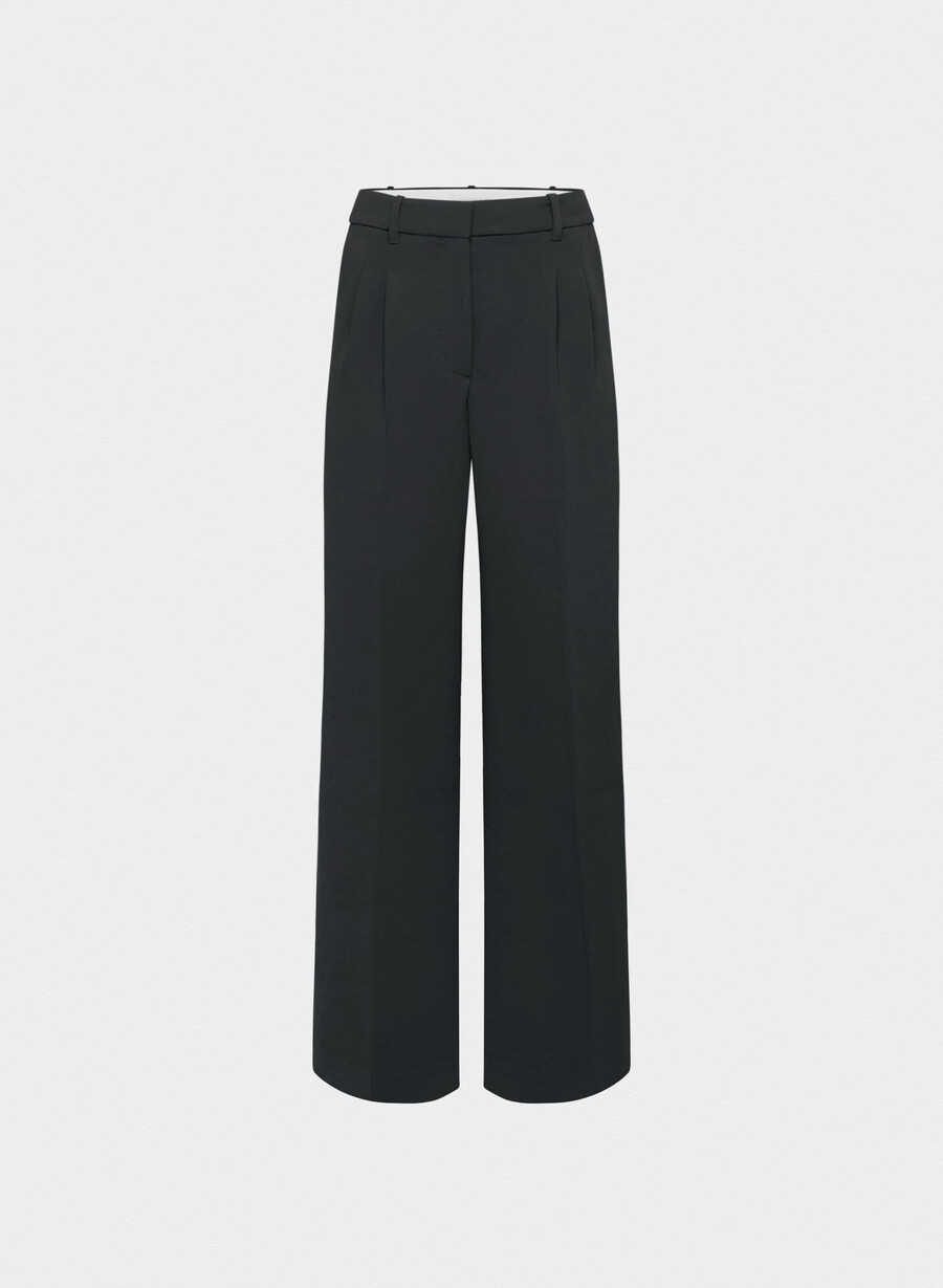 die effortless pant weite - crepette schwarz