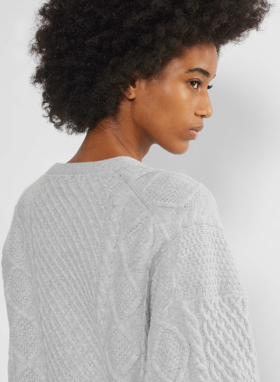 peggy cardigan heather chrome