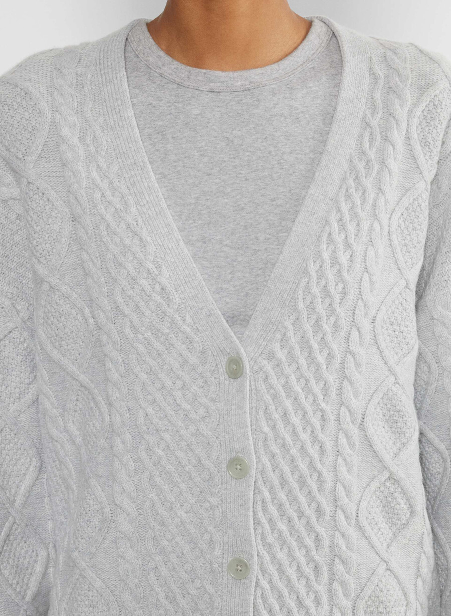 peggy cardigan heather chrome